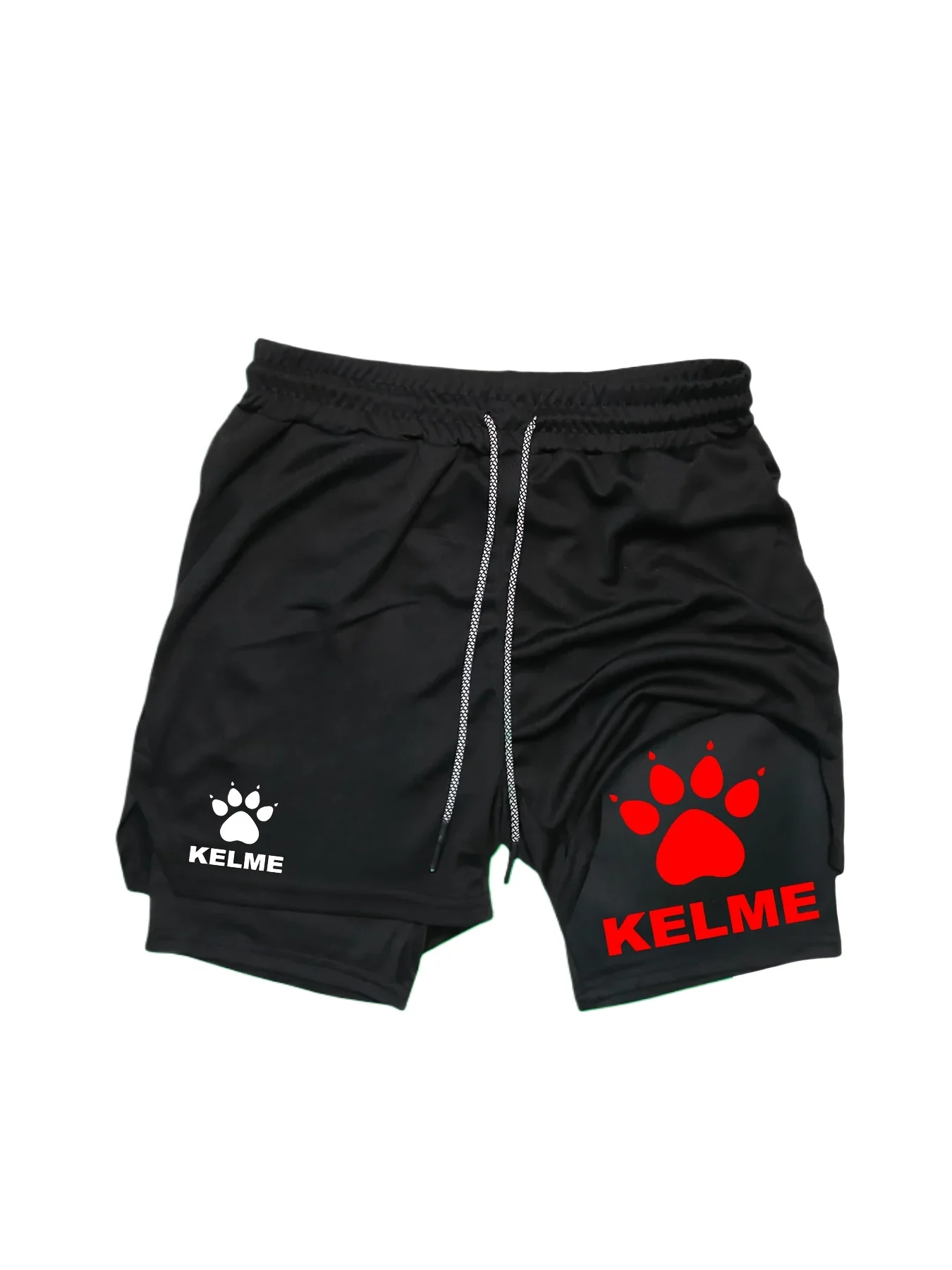 

Men's 2-in-1 Leisure Running Sports Fitness Gym Quick drying Breathable Bear Claw Printed Shorts