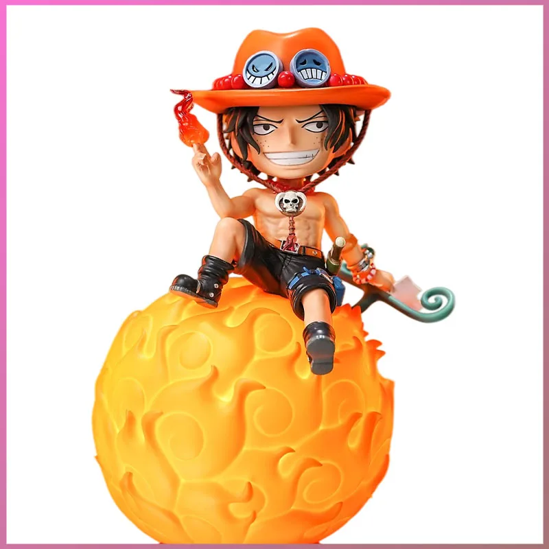 

HAPPY LIFE ONE PIECE Portgas D Ace Mera Mera No Mi Voice Control Night Light 12cm LED Licensed Figure original Gifts Toys Model
