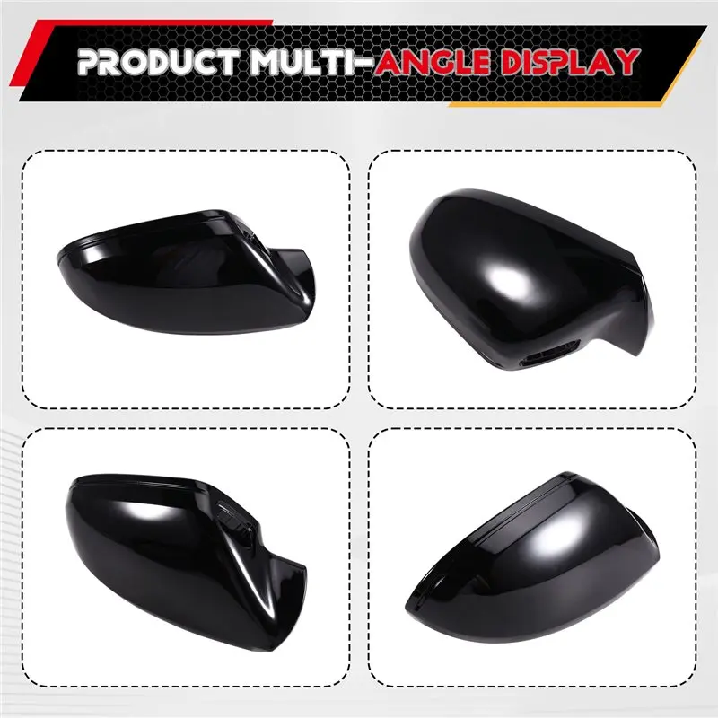 For Audi A6 C7 C7.5 S6 4G 2012-2018 Side Mirror Cap Covers With Lane Change Assist Hole Car Rearview Mirror Cover