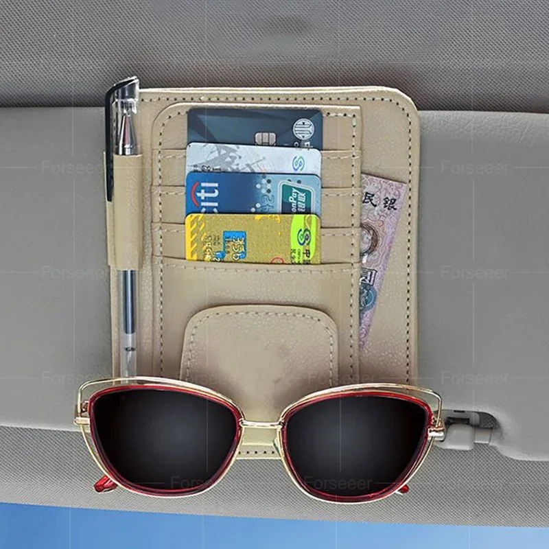 Car Card Sun Glasses Credit Pen Holder Visor Clip Storage Bag  For Honda ACCORD BRIO MUGEN typer GK5 JAZZ CRV XRV  Accessories