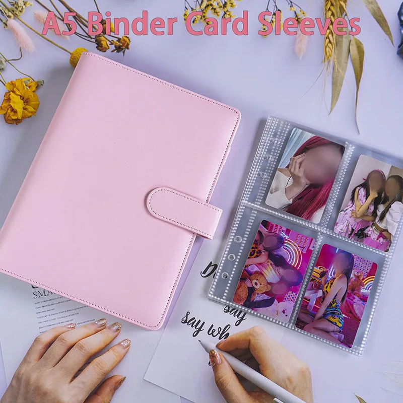 Reusable 25PCS A5 Kpop Photocard Album Binder | Loose-leaf Idol Card Storage Organizer | Collectible Photo Card Holder Book