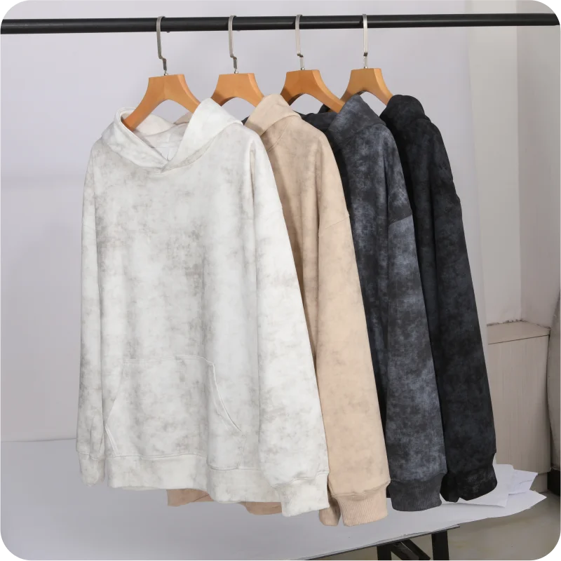 سويت شيرت بغطاء للرأس مطبوع عليه شمع كلاسيكي ومتعدد الاستخدامات، تطريز بطباعة شعار تخصيص عصري #4