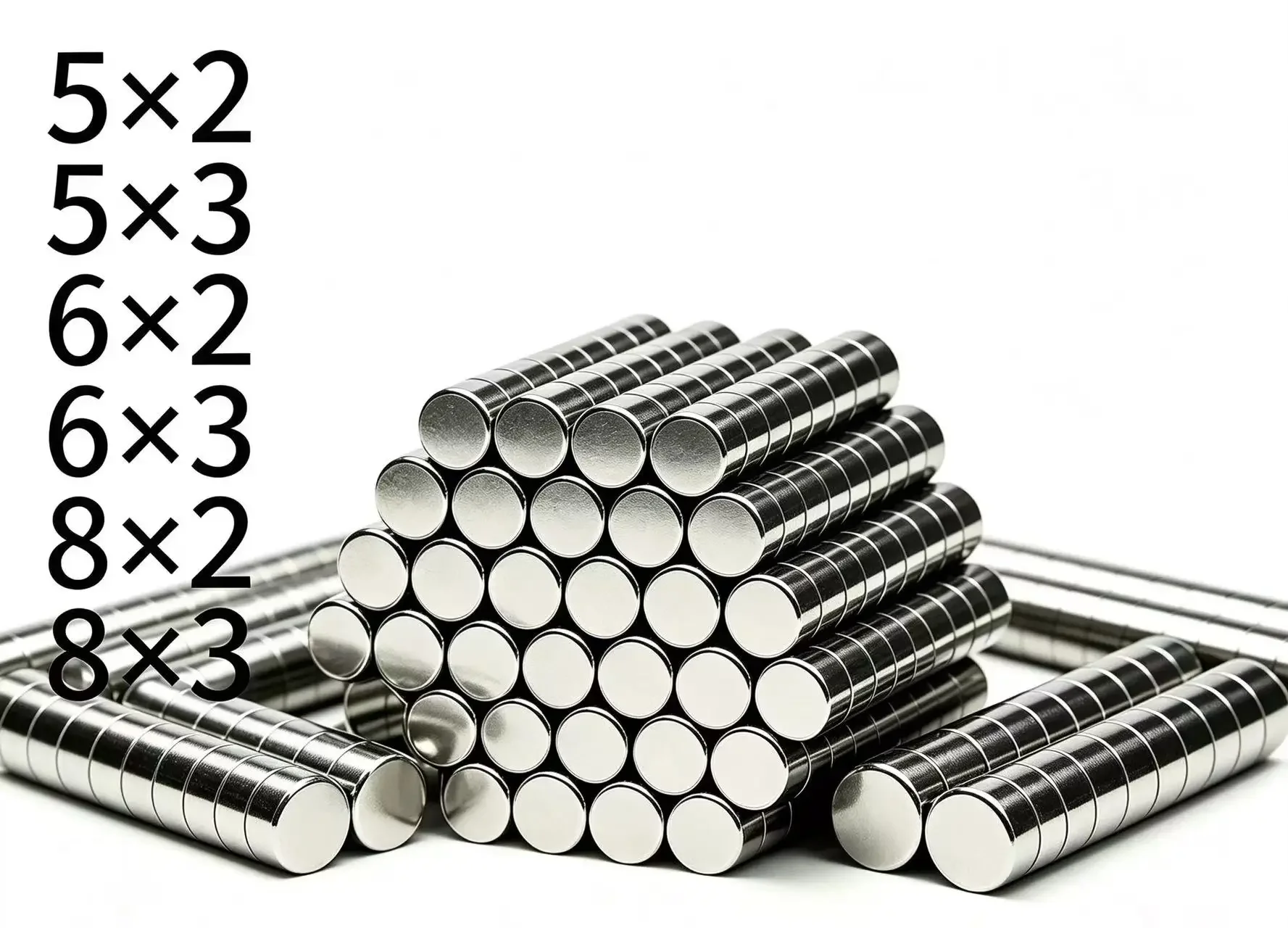 D5x2 D5x3 D6x2 D6x3 D8x2 D8x3 Strong neodymium magnets Disc 3D Printer Motor Scooter Magnetic Ebike Powerful Booster Round