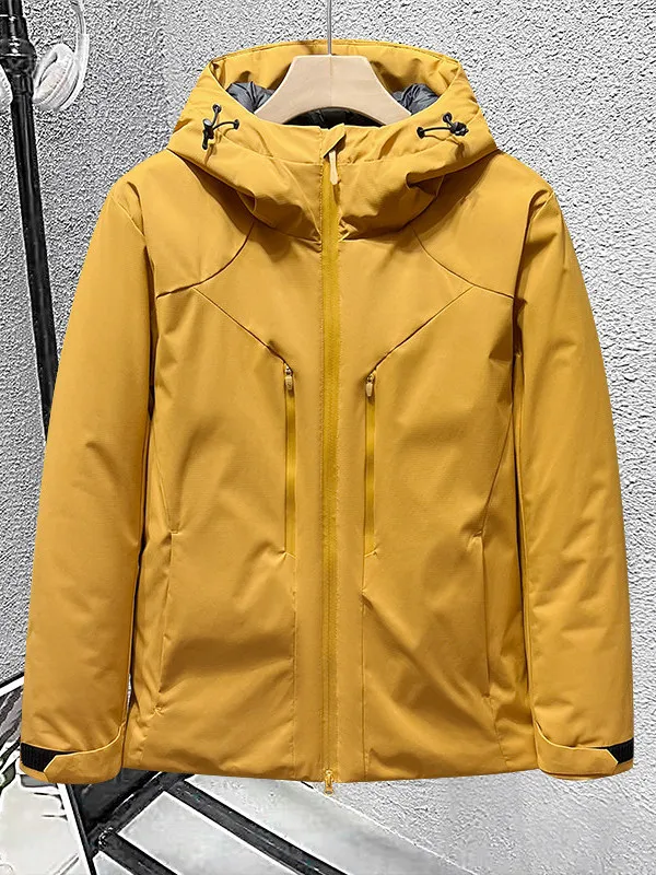 سترة من القطن بغطاء للرأس من Thiened للرجال والنساء في الهواء الطلق مقاومة للرياح ومقاومة للماء وحامل معطف مناسب طويل Sve #2