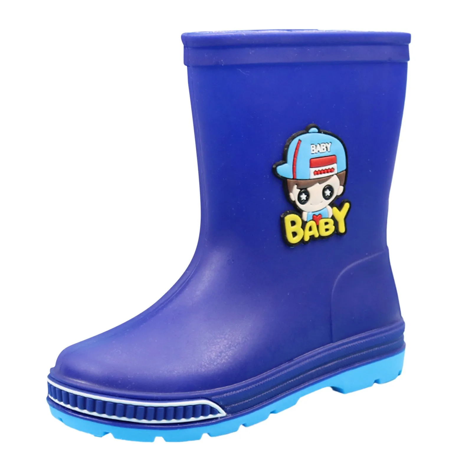 New Anti-slip Rain Boots For Kids Girls Boys Cute Cartoon Mid Tube Non-Slip Waterproof Wellies Water Shoes Children