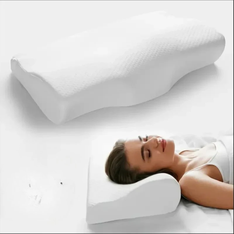 

Ортопедическая подушка из пены с эффектом памяти для поддержки шеи и шеи — идеально подходит для спины, живота и боковых сна, защиты шеи