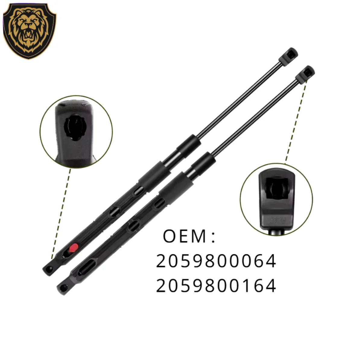 2pcs 2059800064 2059800164 Left and Right Front Hood Bonnet Lift Support Shock Absorber Gas Springs for MercedesBenz C43 C63 AMG