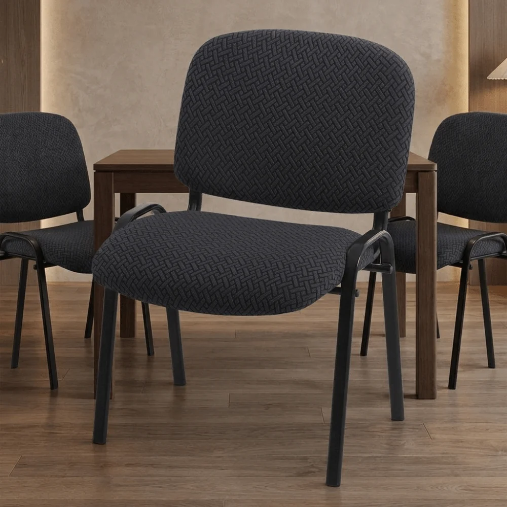 2Pcs/Set Solid Color T Jacquard Folding Dining Chair Cover Elastic Comfortable Chairs Backrest Seat Covers Anti-dirty Washable