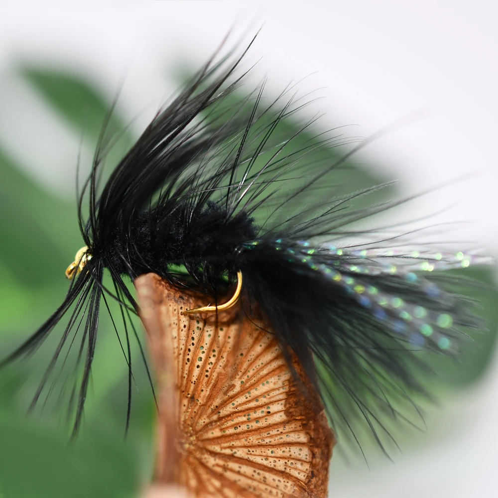 MNF 10Pcs Bead Head Wooly Bugger Streamer for Trout, Steelhead, Salmon, Arctic char, Pike, Bass, Crappies, etc.