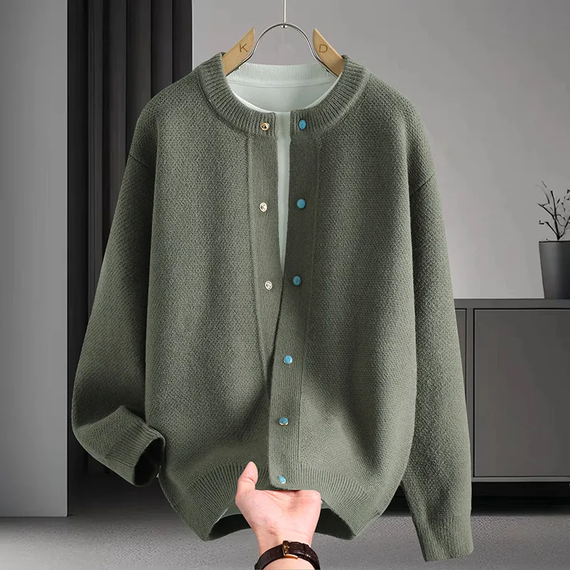 

Новинка 2023 года, мужской вязаный свитер, повседневный длинный кардиган на пуговицах све, пальто, осень-зима, молодежный, удобный, теплый...