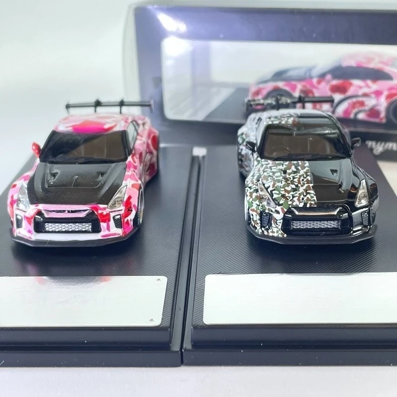 For MC 1:64 Nissan GTR R35 wide body LB 3.0 alloy car model simulation ornament high-end