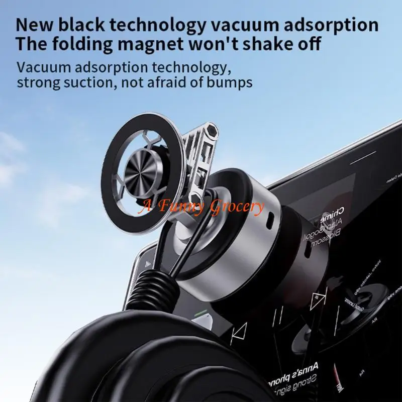 

652E Electric Vacuum Suction Phone Holder Adjustable Foldable Car Mount Rack