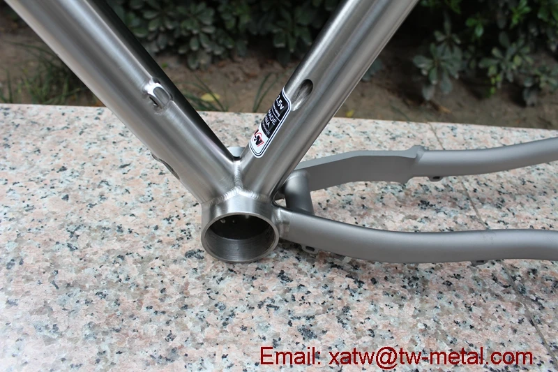 Ti Cyclocross And Gravel Bike Frames With Flat Mount Disc Brake Titanium 700C Thru Axle Dropout-Bicycle Frame view 6
