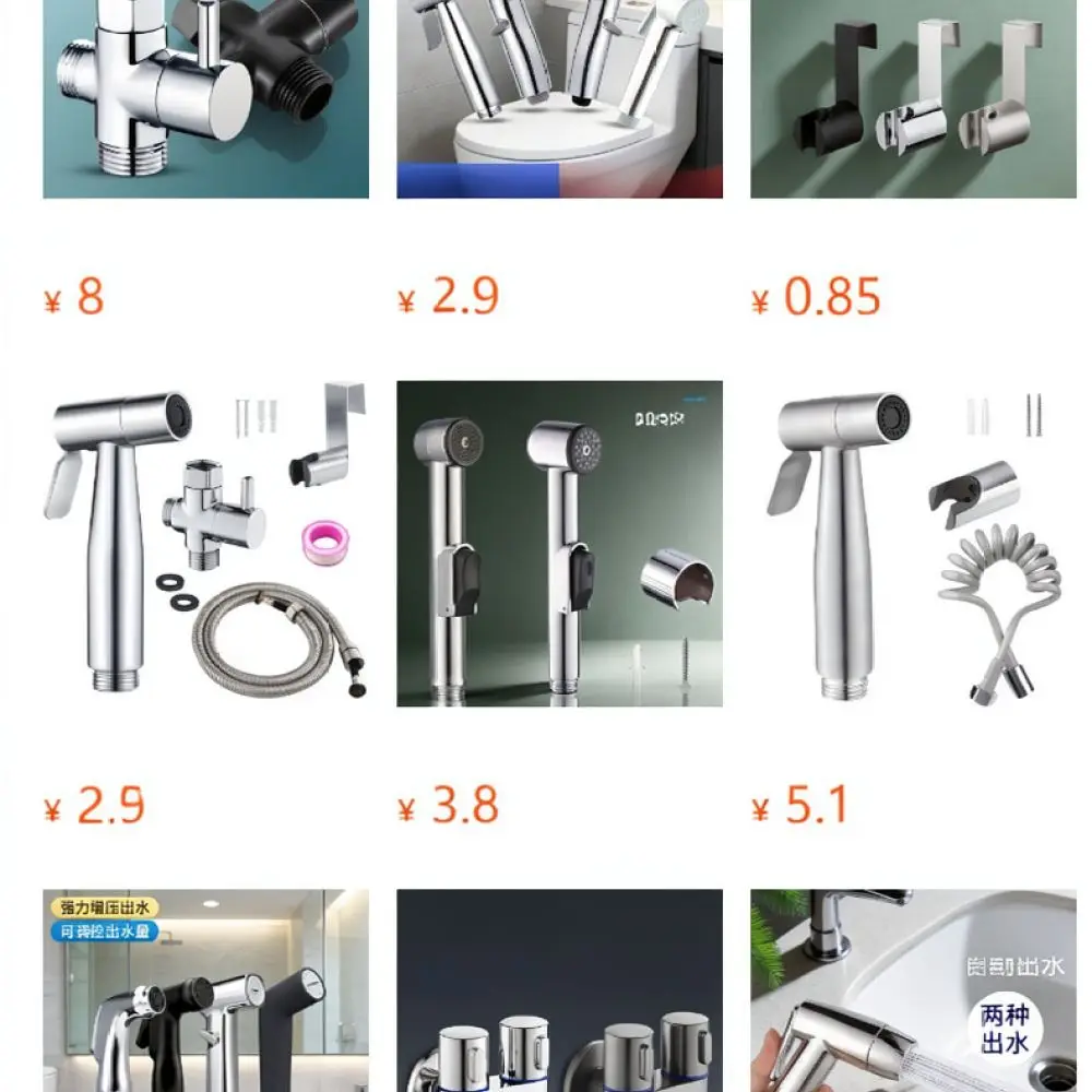 Stainless Steel Shower Diverter Valve 3 Way Switch Adapter Modern Black For Bathroom Showerhead Faucet Pipe Connector