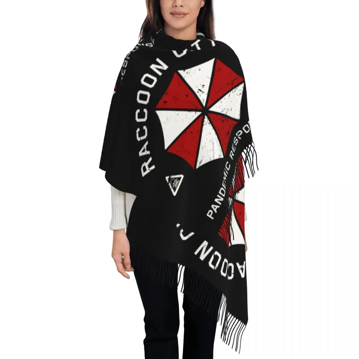 Customized Print Umbrella Corporation Corp Scarf Men Women Winter Warm Scarves Raccoon City Shawl Wrap