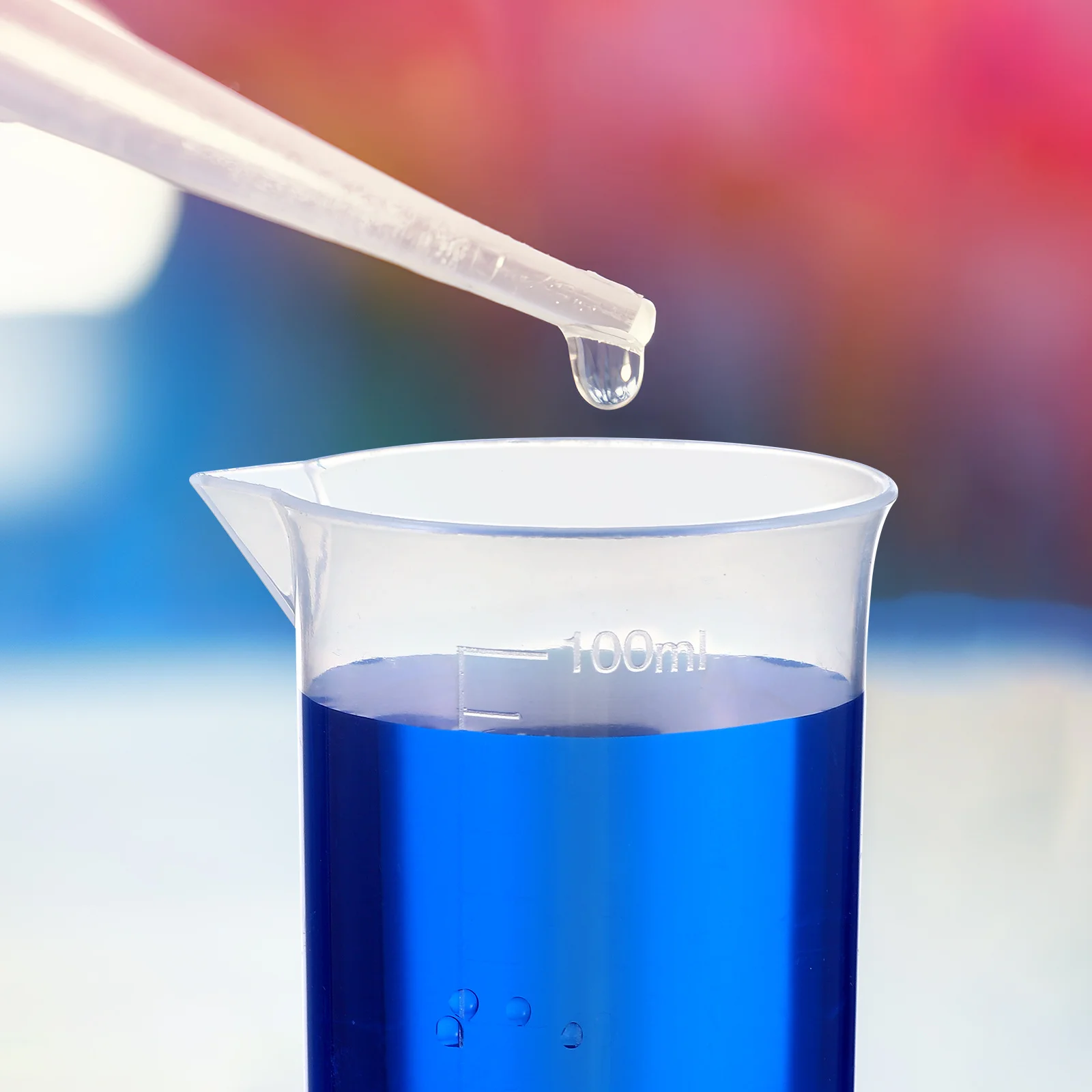 1Set Plastic Measuring Cylinder Beakers Pipettes Tube Brush Laboratory Liquid Transfer Tools Precise Scale Graduated Cylinders
