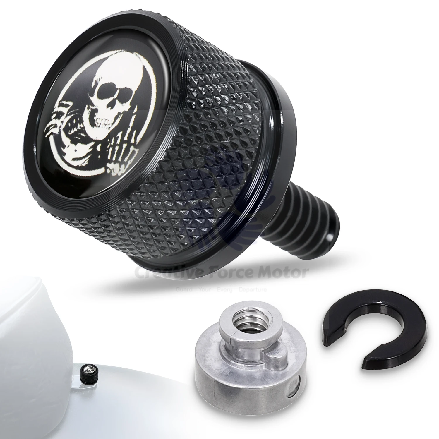 Skull Rear Fender Seat Bolt Nut Motorcycle CNC Mount Screw For Harley Sportster 883 Softail FL Street Bob 114 Dyna FXD Road King