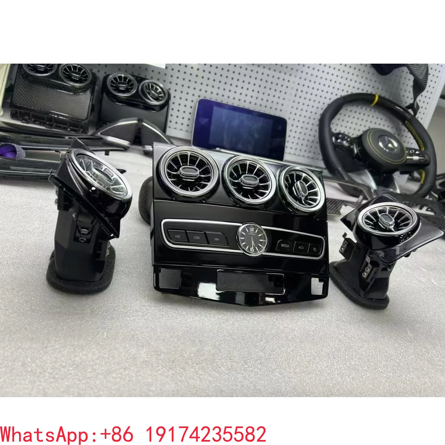 

Accessories Interior Turbine Vent Panel Overlay For C Class W204 C200 C180 C260 2008-2010 Air Conditioning Panel