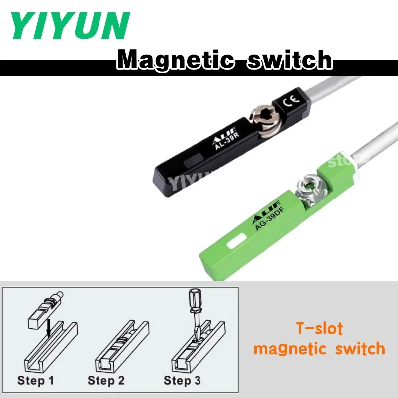 AG-39DF AL-39R- 39N 39P 39DFB-02 AL-11R 36RH-02 Magnetic Switch T-slot Sensor 2/3-line Electronic Type, Normally Open