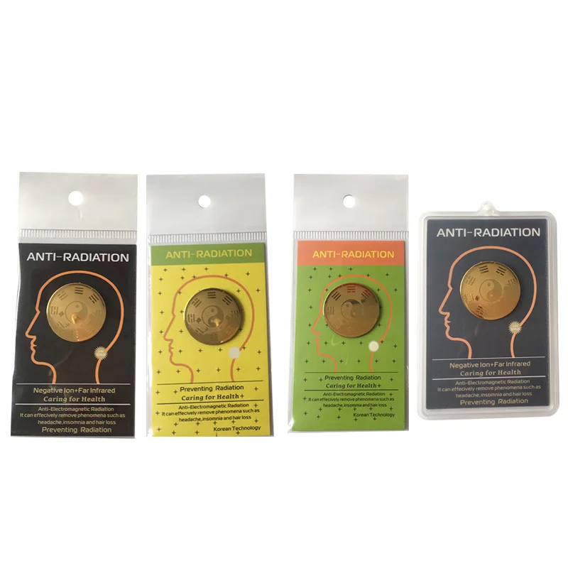 

5pcs Bagua image, mobile phone sticker with negative ion EMF shielding sticker, 5G radiation protection