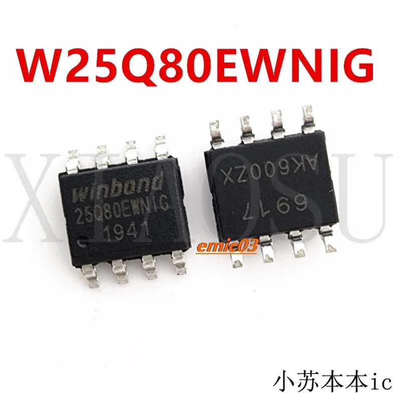 5 peças W25Q80EWSNIG W25Q80EWNIG 25Q80EWN1G SOP8 1.8V novo e original IC em estoque