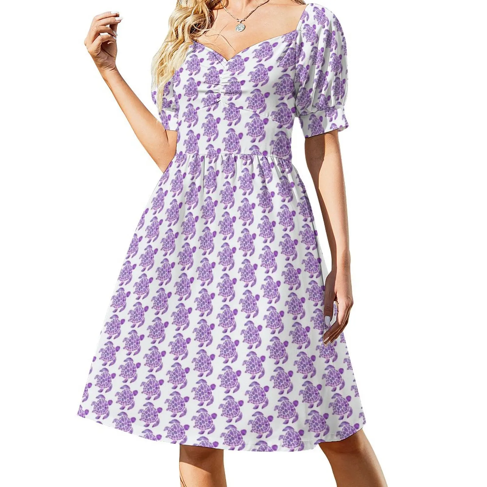 

purple turtle power Short-Sleeved Dress Beachwear womans clothing dresses for womens birthday dress for women luxury 2025
