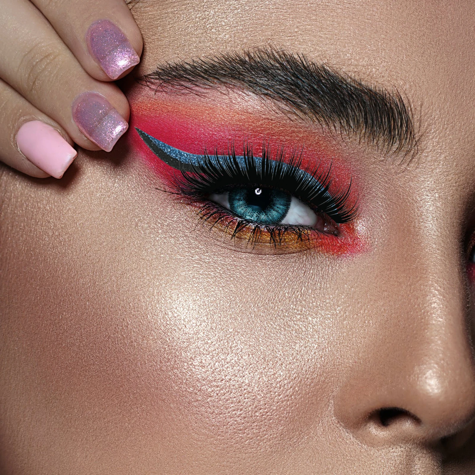 

4 Pairs False Eyelash Stickers Decal Creative Decals Beauty Make Dense Fake Eyelashes Plastic