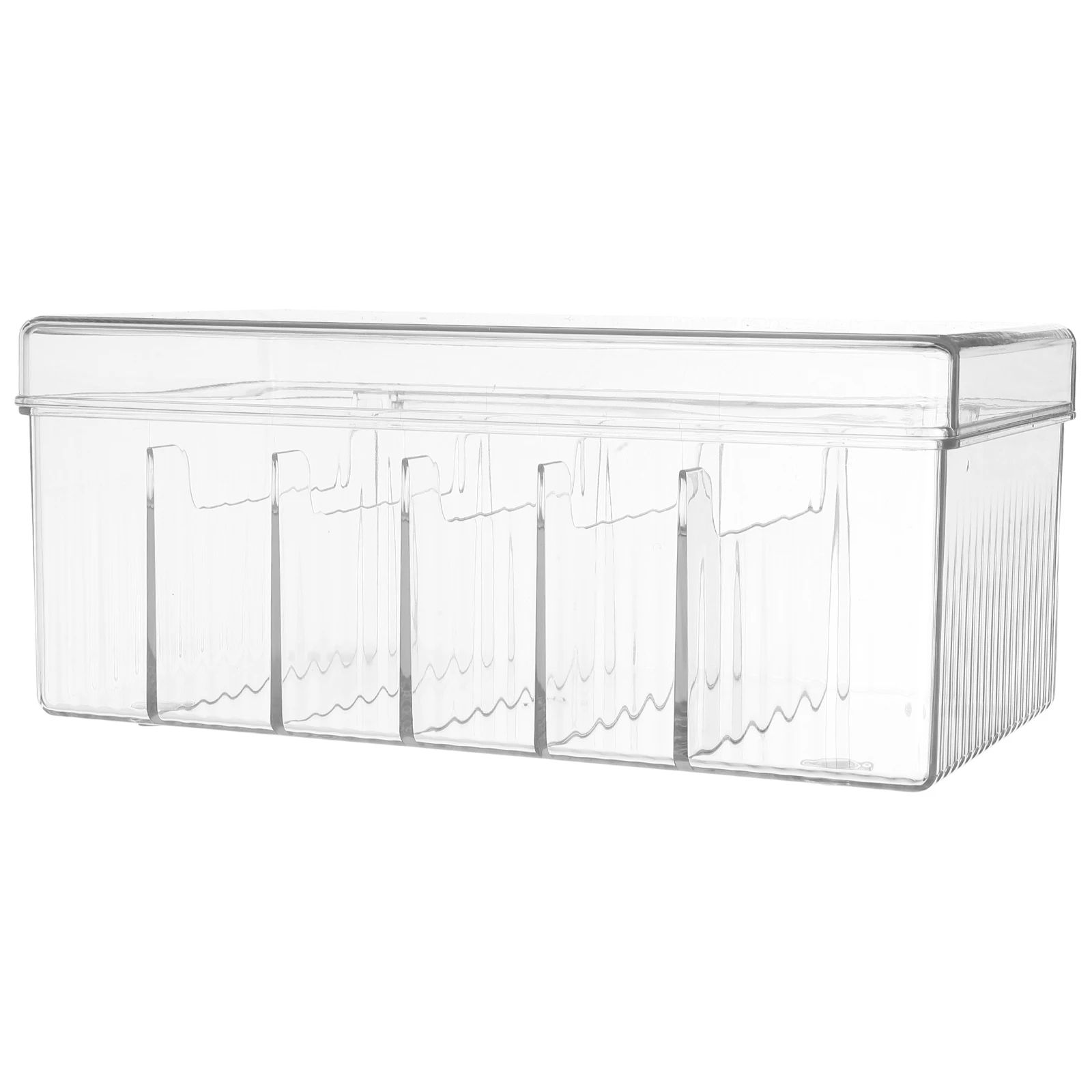 

Card Storage Box Desktop Multi-compartment Organizer Holder for Business Office
