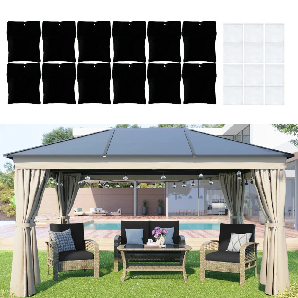 

8/12 Pack Outdoor Curtain Weights 15oz Outdoor Curtain Sandbag Weighted Bags Accessories For Stabilizing Curtains, Tablecloths