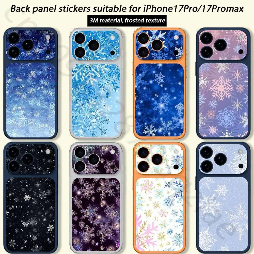 

Christmas Snowflakes TICKET Decal Skin Wrap for iPhone 17 Pro/Pro max Protective Film for Back, Frame, Camera