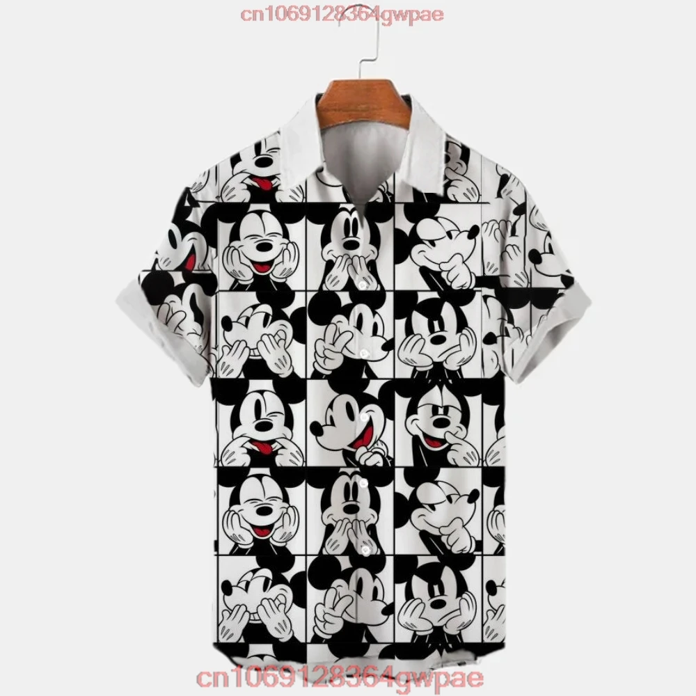 New 3d Printed Disney Donald Duck Mickey Mouse Men\'s Shirt New Summer Fashion Street Trend Retro Boutique Unisex Top 2023 shirt