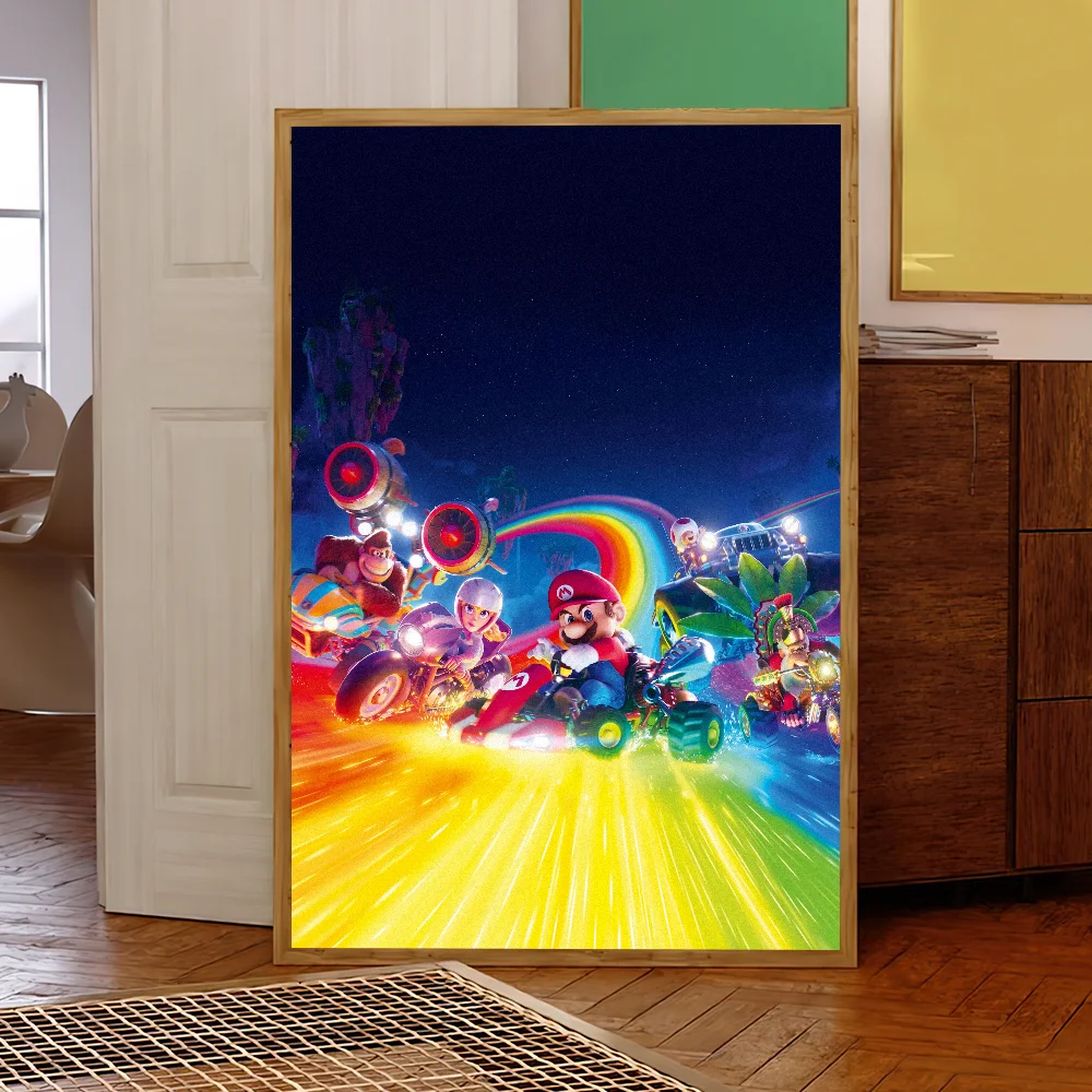 فيلم The Super M-Mario Bros ملصق لوحة ذاتية اللصق غرفة المعيشة مكتب الديكور غرفة نوم المنزل الجدار ملصق يطبع #5