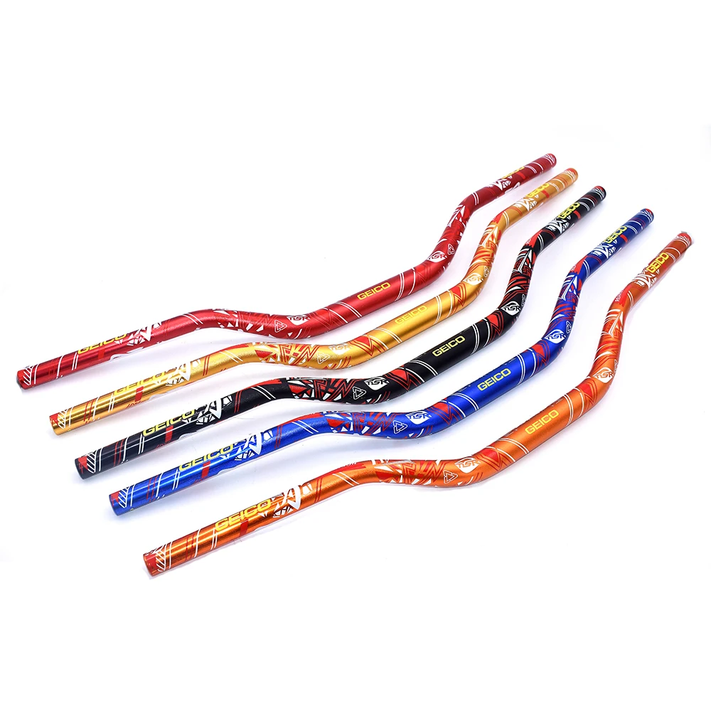 

Motocross aluminum alloy reducer handlebar, mountain pattern geometric faucet directional tube