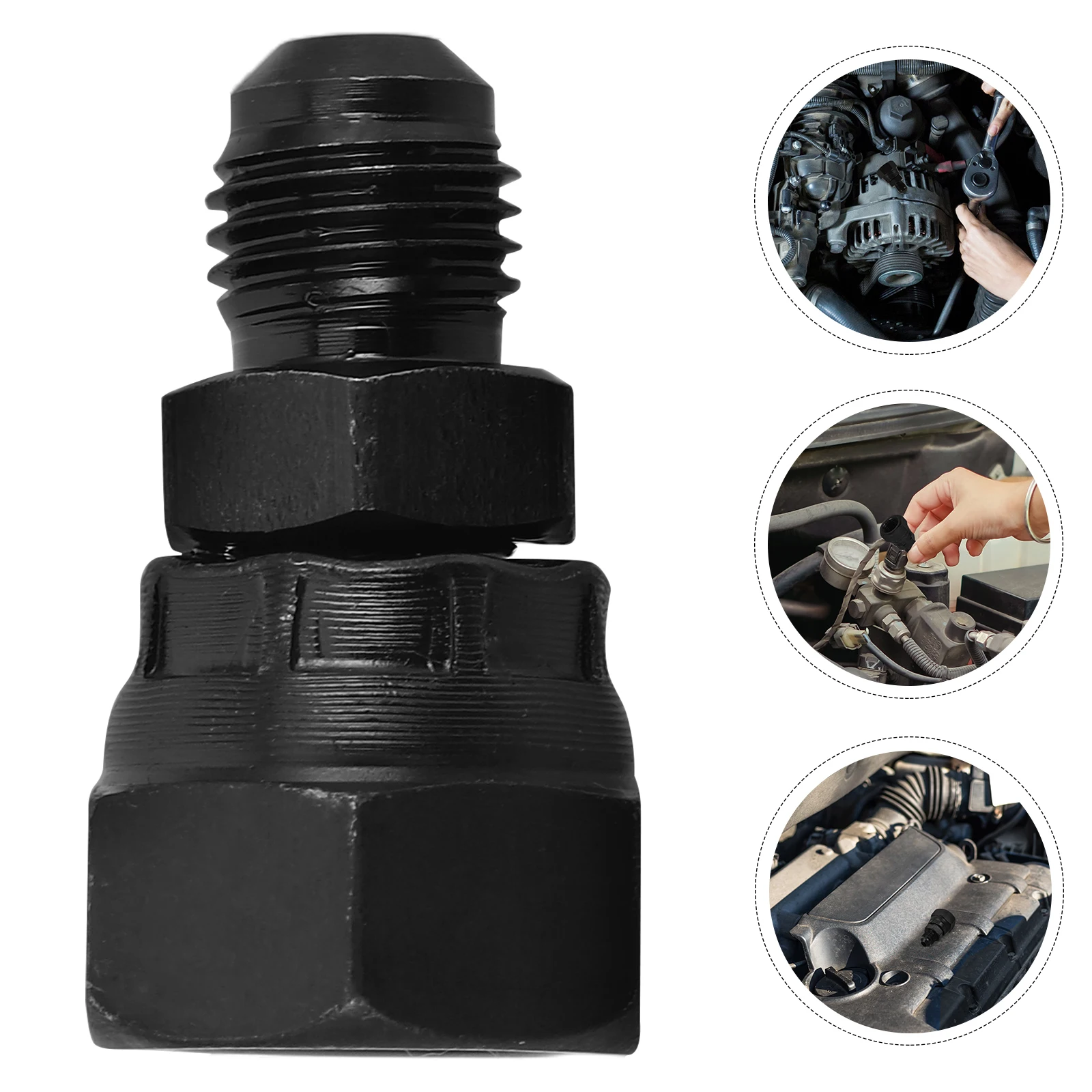 

High Pressure Fuel Injector Hose Barb Straight Fitting Adapters Automotive Black High Carbon Steel Oil Line Pipe Connectors Car