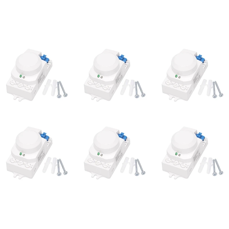 6X 5.8Ghz HF System LED Microwave 360 Degree Motion Sensor Light Switch Body Motion Detector