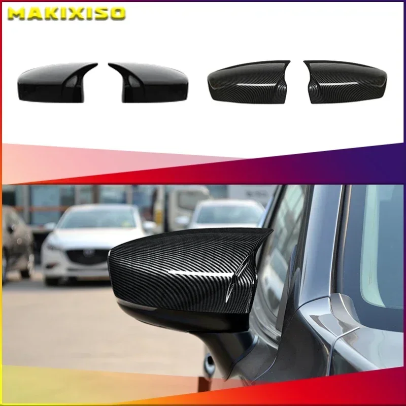 ABS Carbon fibre For Mazda 3 Axela 2014 2015 2016 2017 2018 Accessories Car rearview mirror cover frame Cover Trim Car Styling