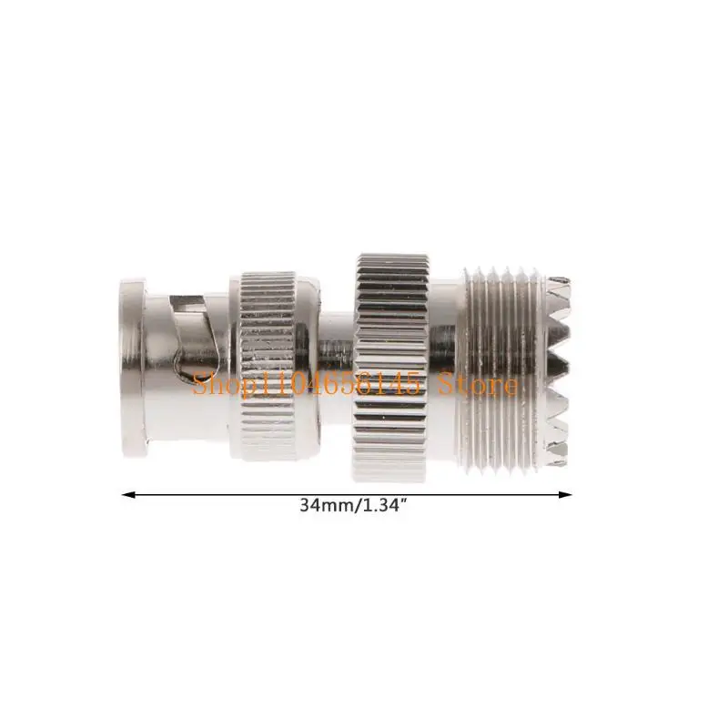652F BNC Male Plug To UHF SO239 PL-259 Female RF Coaxial Adapter Cable Connector