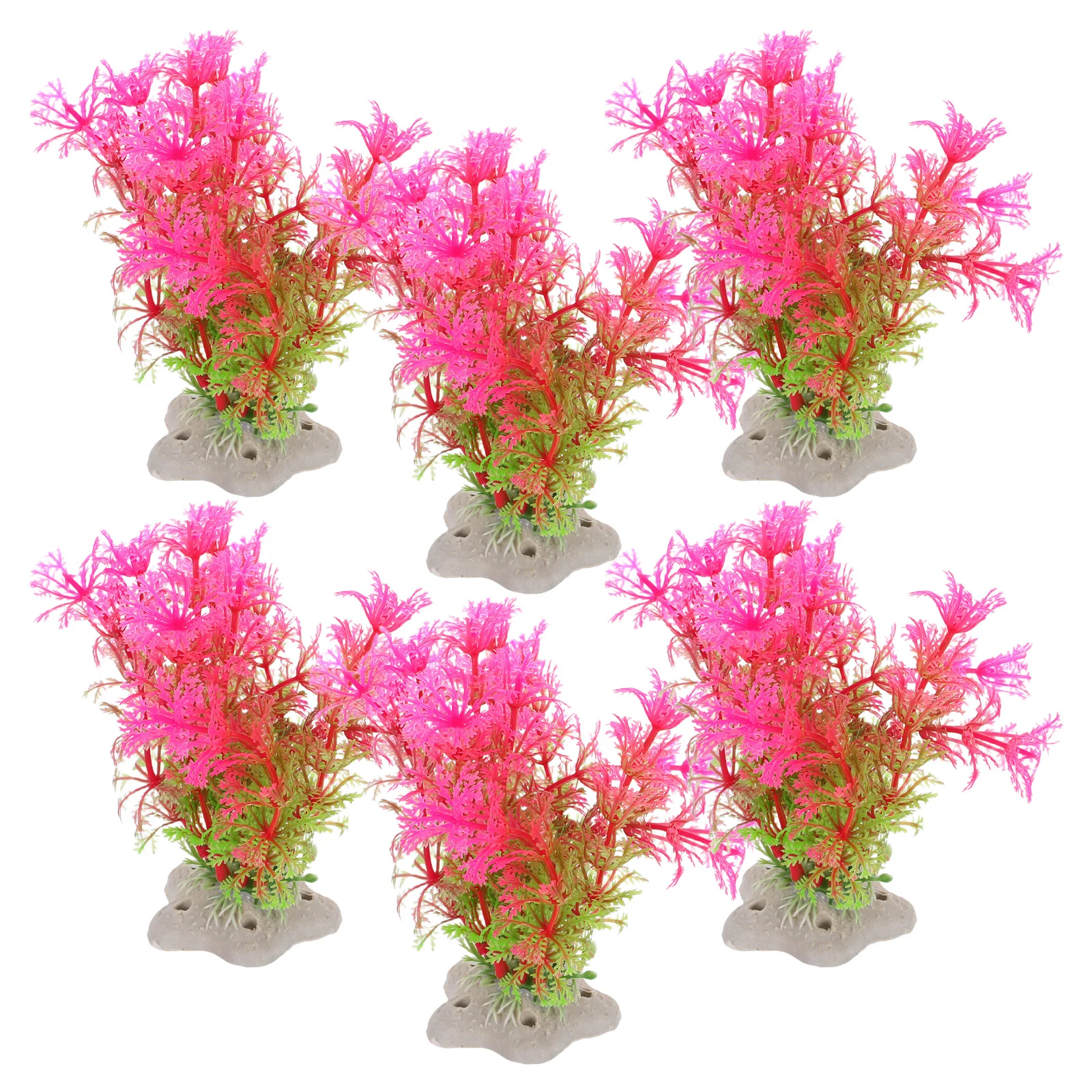 

6Pcs Fake Aquatic Plants for Aquarium Artificial Fish Habitat Decorations Small Fish Tank Accessories Realistic Aquarium Fake