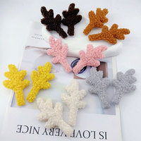 30Pcs Double-Sided 3D Antler Padded Appliques For DIY Christmas Decoration Hairpin & Hairband Hand-Made Clothing Accessory
