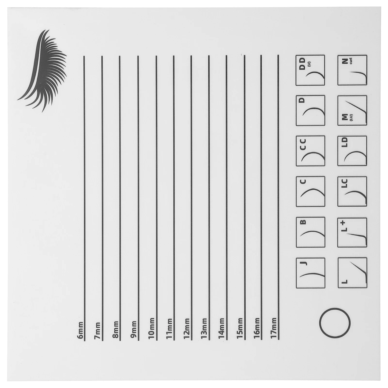 

High Eyelash Display Board Tray Extension Pallet Lashes White Acrylic for Extensions