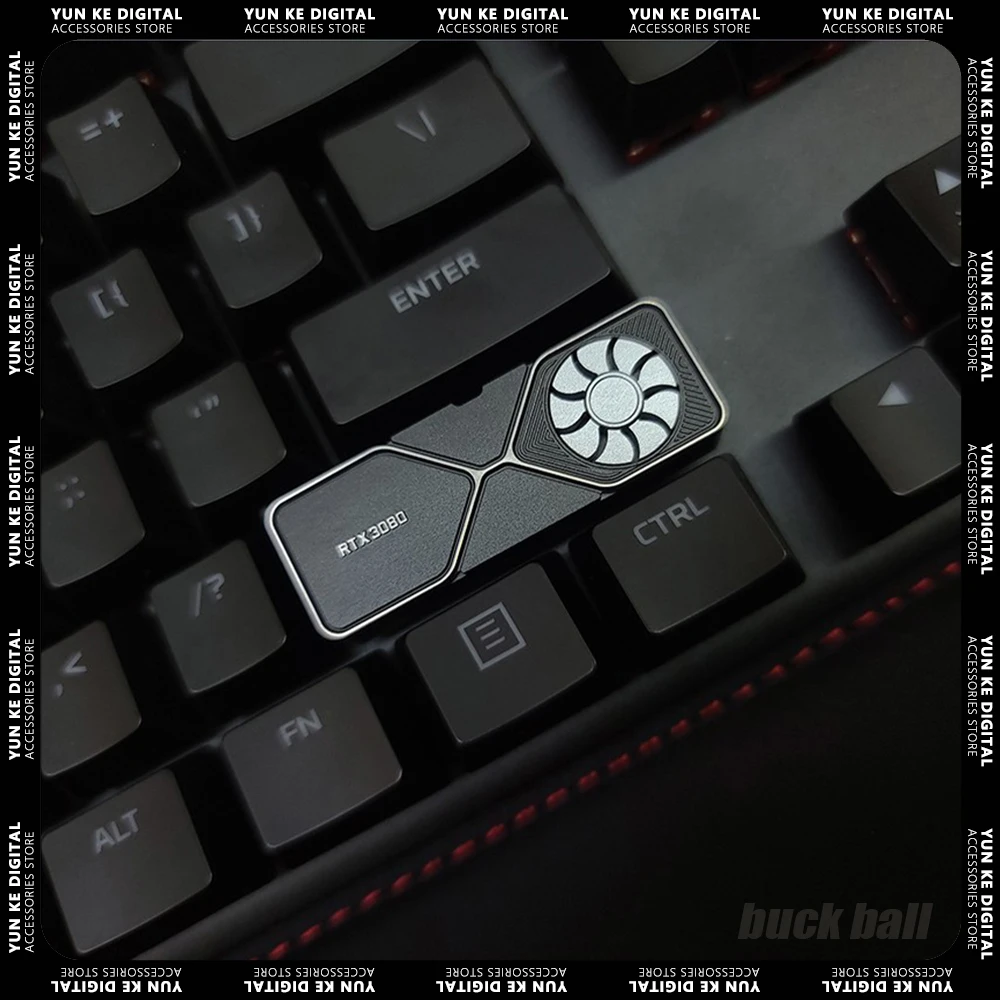 

RTX3080 Rotatable Keycaps Aluminium Alloy Custom For Keyboard Keycaps CNC Engraving Mirror Finish Keycap Set Gamer Accessories