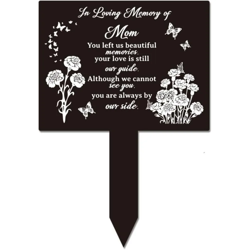 Memorial Remembrance Plaque Stake Acrylic Plaque Memorial Commemoratory Sign Garden Remembrance Decoration 