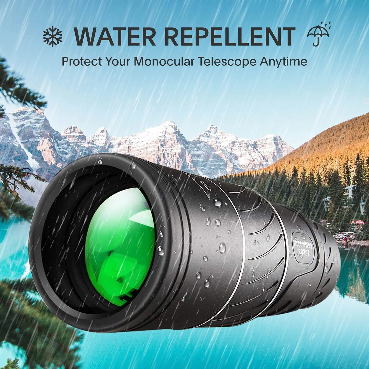 16X52 Monocular Telescope 10x Magnification HD Adult Night Vision Smartphone Long Distance Outdoor Camping Climbing Telescope