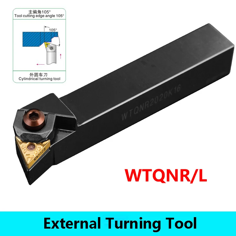 LIHAOPING External Turning Tools Holder WTQNR WTQNR1616H16 WTQNR2020K16 WTQNR2525M16 CNC Lathe Cutter WTQNL WTQNR1616 WTQNR2020