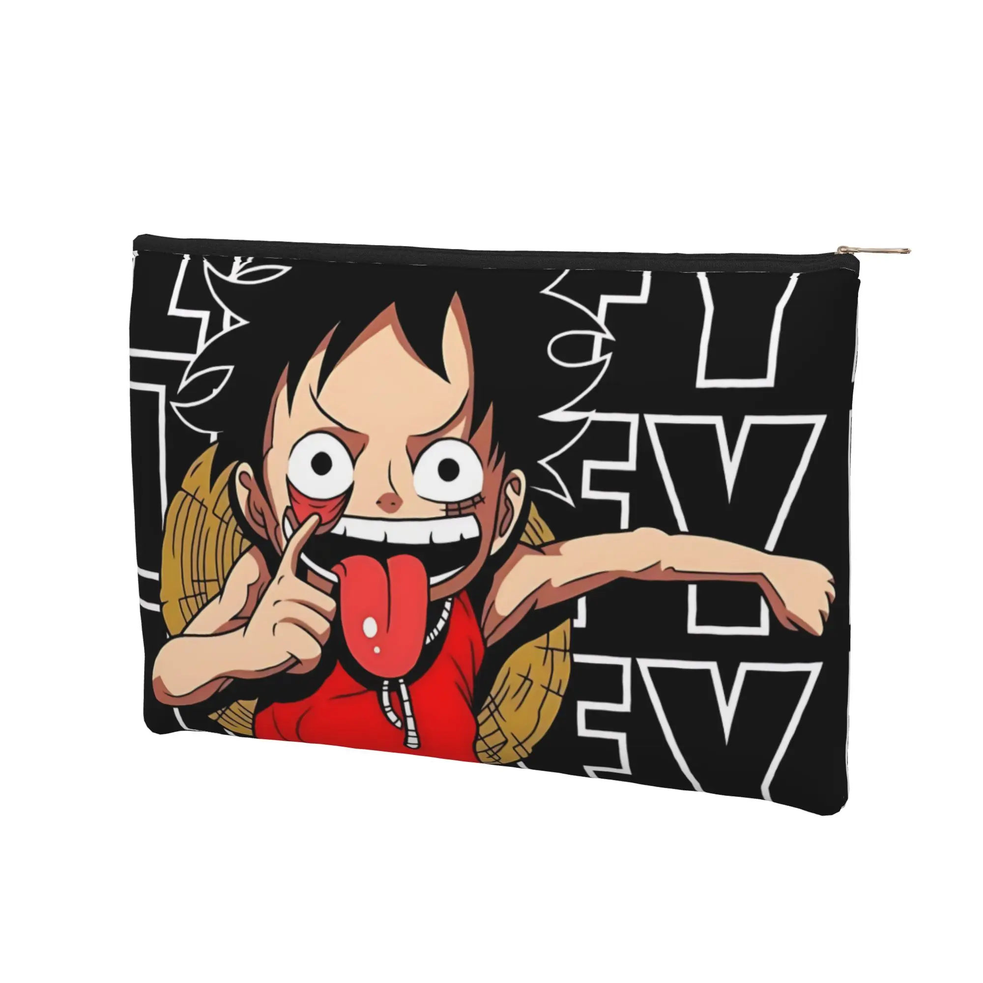 anime Foldable Cute pouch One Piece Anime Luffy Makeup Bag  Toiletry Bag with Zipper Toiletry Organizer