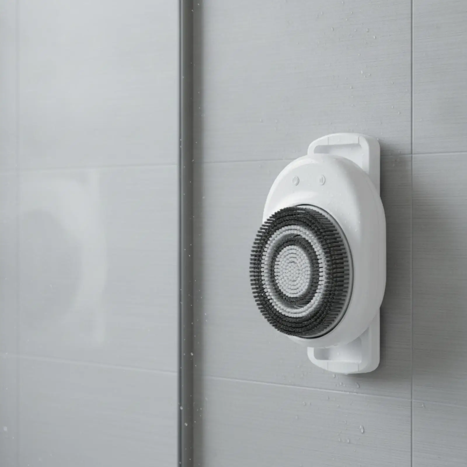 Automatic Bath Massager Electric Shower Brush Wall Mounted Stable Plate Nylon Material Deep Cleansing