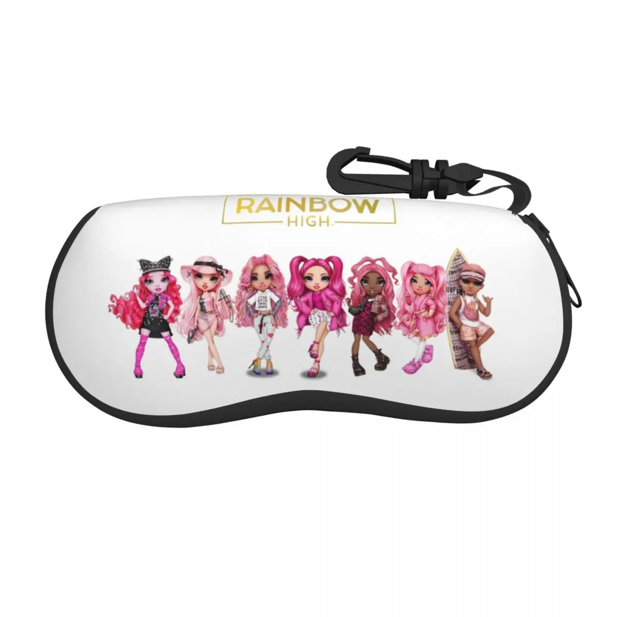 Rainbow High And Shadow High Pink Characters Shell Eyeglasses Protector Cases Cute Sunglass Case Glasses Bag