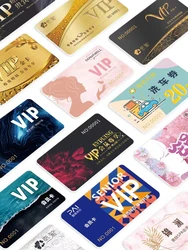 100PCS 0.76mm PVC VIP Cards Printing Two Side Matt Glossy With QR Code Serial Number Plastic Cards