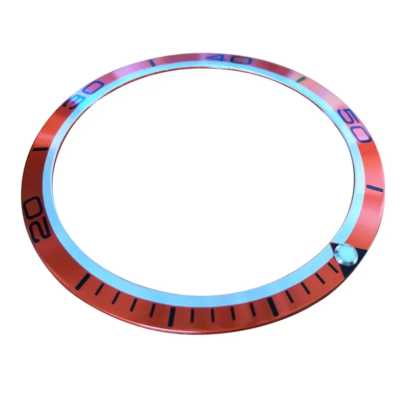 Biseles luminosos de aluminio de 41mm con inserciones de bucle para piezas de reloj cronógrafo automático OMG Omega Seama Planet Ocean