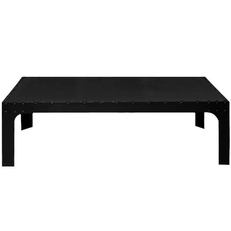 

American retro individual industrial style metal rivets wrought iron coffee table loft hotel cafe sofa